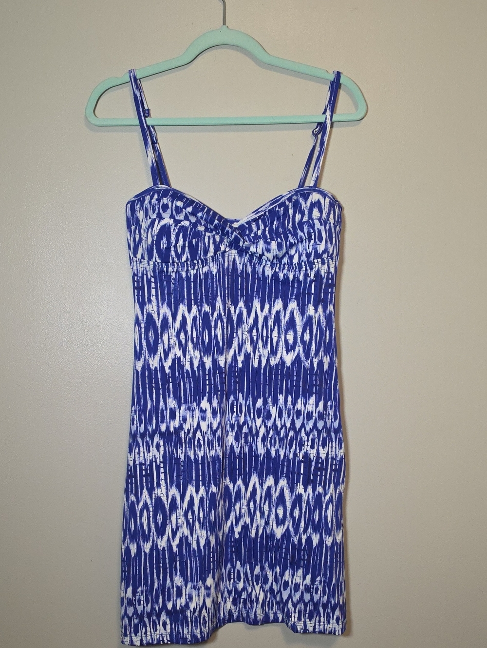 Tommy Bahama Blue and White Patterned Swim Dress